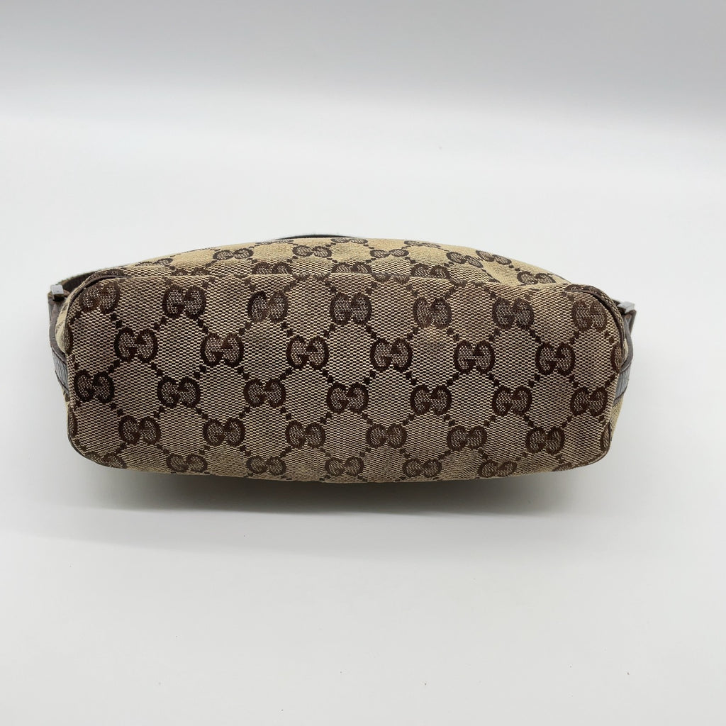 Gucci GG Canvas x Leather Sherry Line Beige Accessory Pouch