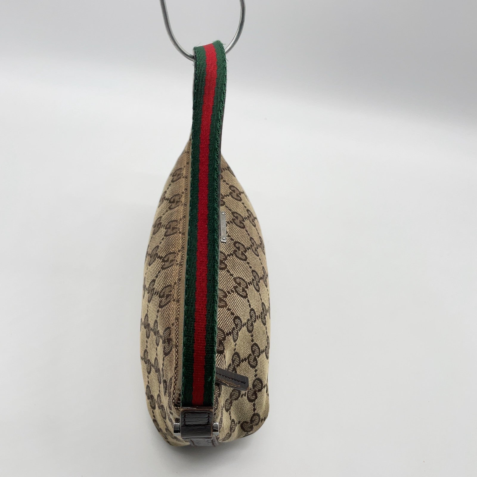 Gucci GG Canvas x Leather Sherry Line Beige Accessory Pouch