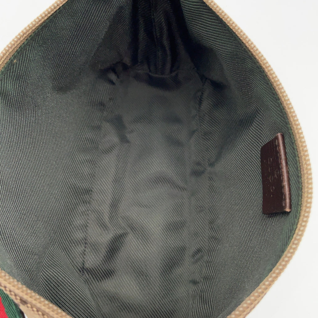 Gucci GG Canvas x Leather Sherry Line Beige Accessory Pouch