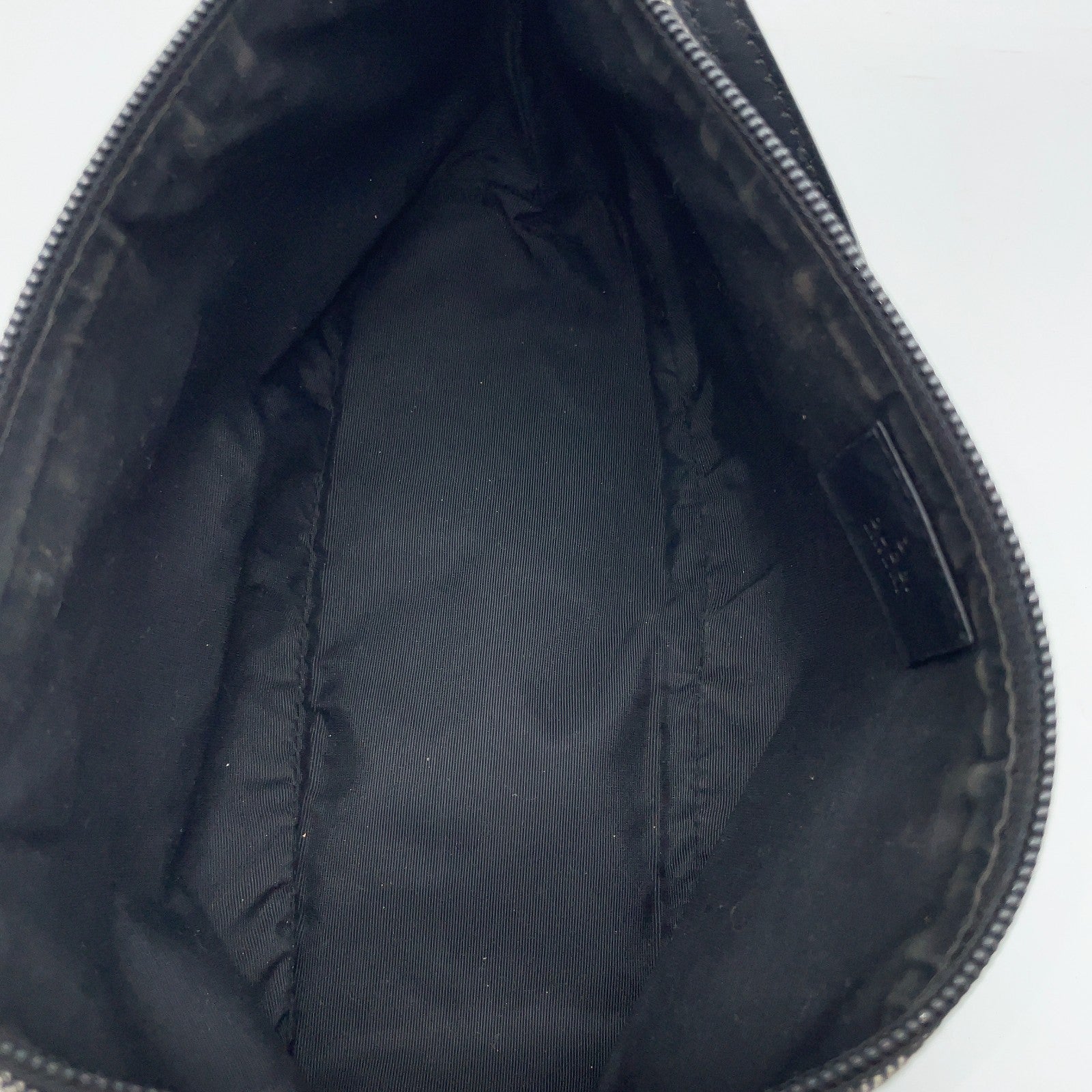 Gucci GG Canvas x Leather Black x Gray Accessory Pouch W/Dustbag