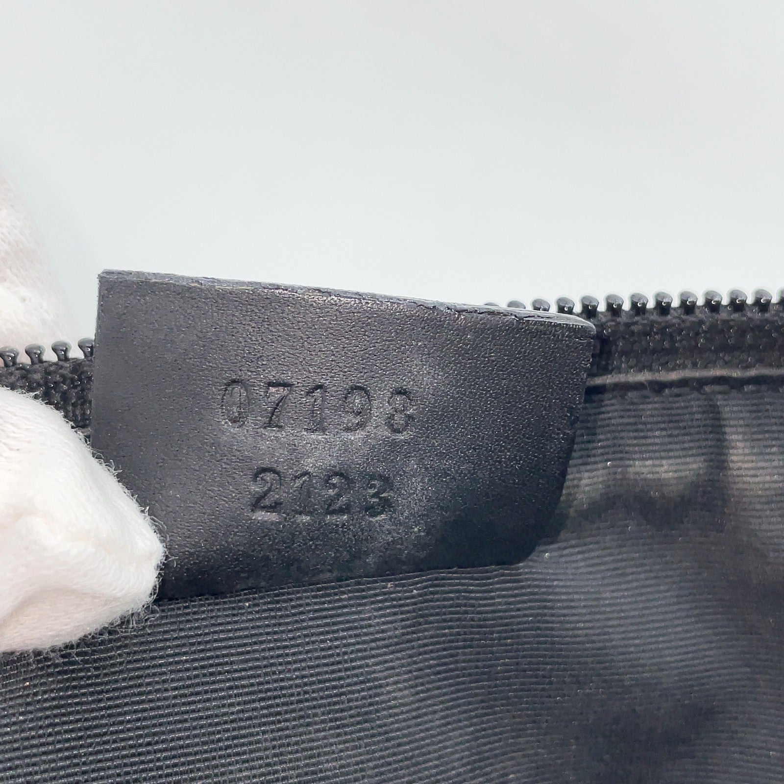 Gucci GG Canvas x Leather Black x Gray Accessory Pouch W/Dustbag