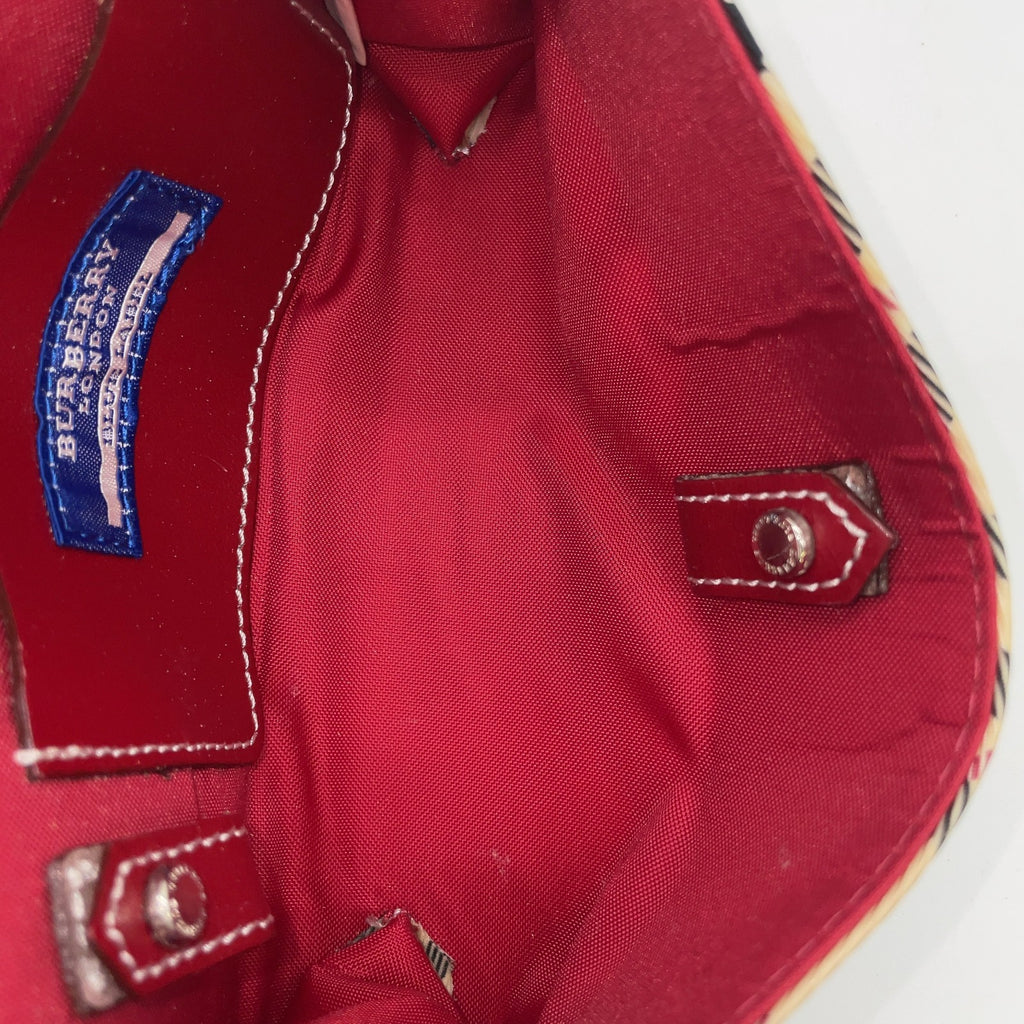 Burberry Blue Label Nova check canvas beige 2way crossbody/waist bag