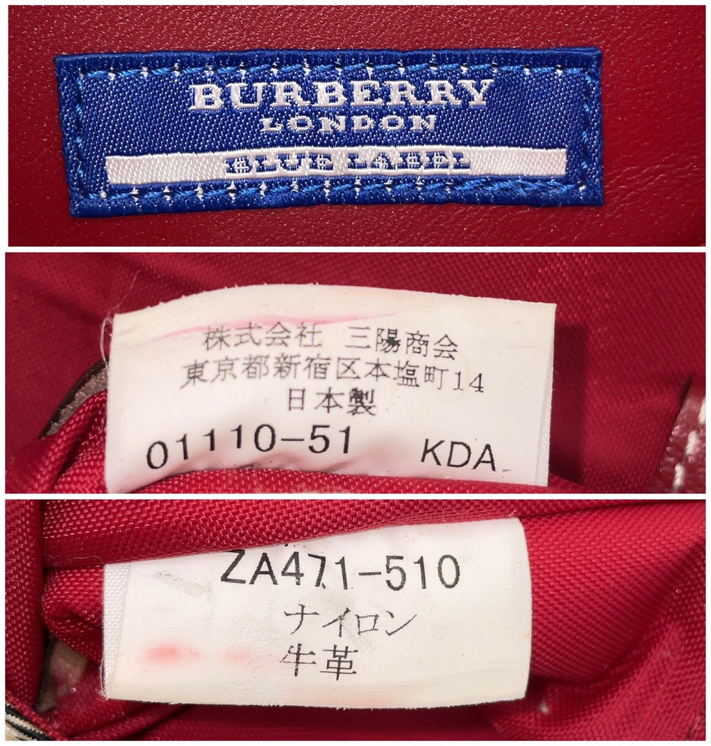 Burberry Blue Label Nova check canvas beige 2way crossbody/waist bag