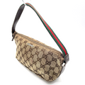 Gucci GG Canvas x Leather Sherry Line Beige Accessory Pouch