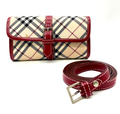 Burberry Blue Label Nova check canvas beige 2way crossbody/waist bag